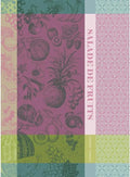 Garnier Thiebaut Salade De Fruits Fuchsia (Fuchsia Fruit Salad) French Kitchen Towel 22"x30", Cotton, Jacquard
