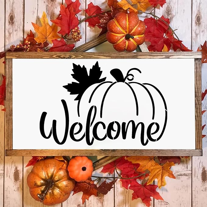 Fall Stencils Pumpkin Stencil Thanksgiving Stencils for Painting on Wood Fabrics Porch Hanger Fabrics Decor