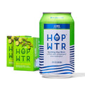HOP WTR Sparkling Hop Water, Lime 12 Pack, Sugar Free, Low Carb Non Alcoholic Drinks, NA Beer, Adaptogen Drink, No Calories, Adaptogens & Nootropics for Added Benefits, 12 oz Cans
