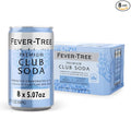 Fever-Tree Club Soda - Premium Quality Mixer - Refreshing Beverage for Cocktails & Mocktails. Naturally Sourced Ingredients, No Artificial Sweeteners or Colors - 5.1 Fl Oz Cans - Pack of 8