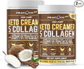 Collagen Keto Creamer Powder, Coconut MCT, Peptides, Unflavored, Hydrolyzed, B12, Magnesium (24.44 Ounces (Pack of 2))