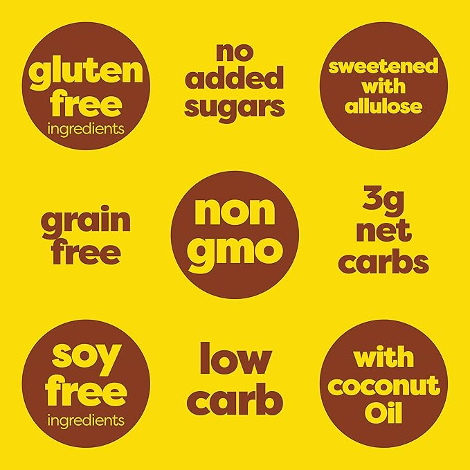 Kiss My Keto Sugar Free Granola, Salted Caramel 4-Pack – Curb Cravings with Few Net Carbs – Allulose Sweetened, Resealable & Gluten-Free Crunchy Clusters – Grain Free Granola Great With Yogurt or Milk