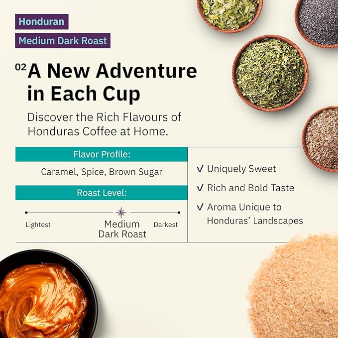 Organic Honduran Whole Bean Coffee Medium Dark Roast - 5LB, Single Origin Arabica Speciality Coffee Beans, Freshly Roasted To Order By Kochere