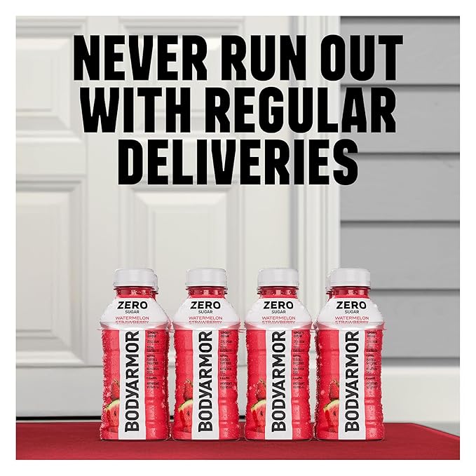 BODYARMOR ZERO Sugar Lemon Lime, Sugar Free Sports Drink - Low-Calorie Hydration - Natural Flavors with Potassium Packed Electrolytes, Antioxidants, and B-vitamins, 20 fl oz (pack of 6)