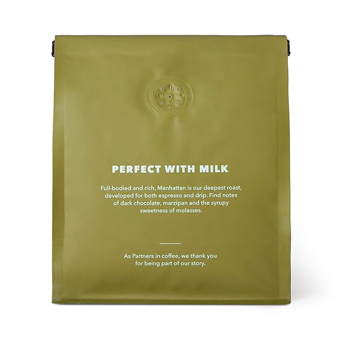 Partners Coffee Roasters, Manhattan Blend, 12 Ounce, Whole Bean Coffee, Dark Roast