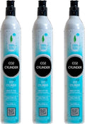 FIZZIT 60L Threaded CO2 3 Pack Canister Refill, Compatible with All Threaded 'Screw-In' Soda Makers Including Soda Machines(C02-3PK-A)