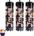 Free Whip 2.2L Whipped Cream Charger Tank Cartridges for Cake Desserts, Fits with Any Standard Dispensers,(1364g 3-Cylinders)