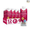 Ripple Non-Dairy Milk, Vanilla | Vegan Milk With 8g Pea Protein | Shelf Stable Single Serve Cartons | On-The-Go | Non-GMO, Plant Based, Gluten Free | 8 oz (Pack of 12)