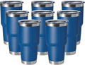 HASLE OUTFITTERS 30oz Stainless Steel Tumbler, Double Wall Vacuum Insulated Travel Mug Tumbler, Durable Insulated Coffee Mug, Gift Box Set (Midnight Blue, 8)