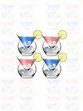 LEMONSODA Stemless Martini Glasses with Chiller - Set of 32 - Elegant Cocktail Glass Set- Martini Gift Set for Margarita, Espresso Martinis; Cosmopolitan, Manhattan Cocktails - Housewarming Gifts