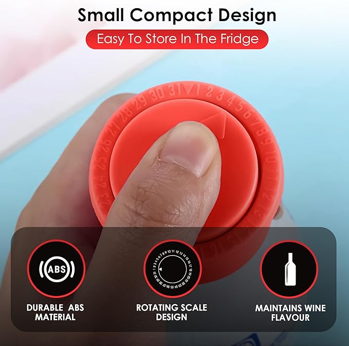 GOCHA | 2 PCS Vacuum Soda Bottle Stopper | Silicone Fizz Keeper | Carbonation Preserver for Soft Drinks & Beverages | Universal Leak-Proof Bottle Cap | (Red)