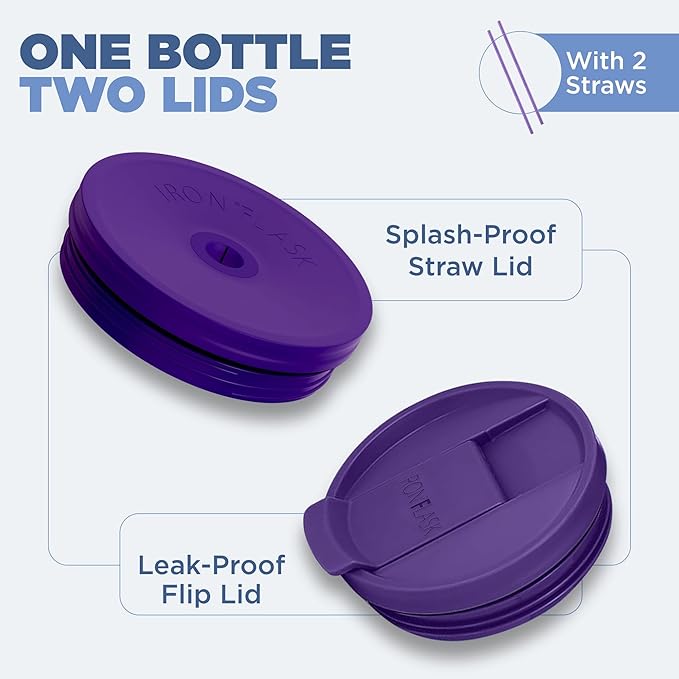 IRON °FLASK Co-Pilot Insulated Mug w/Straw & Flip Cap Lids - Cup Holder Bottle for Hot, Cold Drink - Leak-Proof - Water, Coffee Portable Travel Mug - Sand, 40 Oz