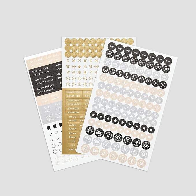 &And Per Se Dotted Journal Notebook, A5 Hardcover Bullet Dotted Journal, 160 Pages 100 gsm Thick Dotted Paper, 3 Sheets of Stickers Included - 5.7'' x 8''（Violet）