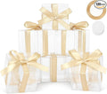 COTOPHER 120pcs Clear Favor Boxes, 1.5x1.5x1.5 Inch Clear Single Chocolate Truffle Box Plastic Mini Cube Boxes Small Gift Boxes for Wedding Favors Baby Shower