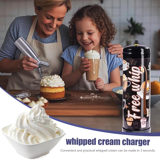 Whipped Cream Charger,Food-Grade for Whipped Cream charger Dispenser,1364g 2.2L Tanks Whip Cream Charger 2-Pack