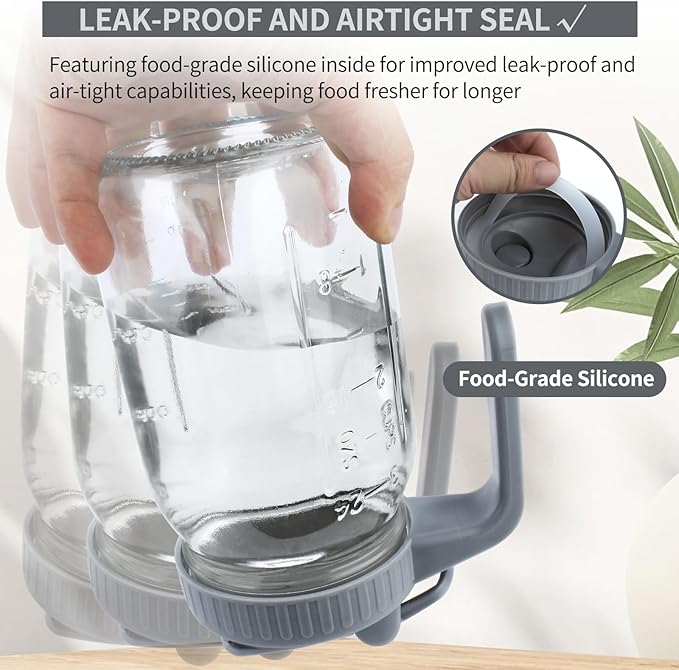 Glass Mason Jar Pitcher - 32oz Breast Milk Pitcher with Pour Spout Lid, Airtight Seal - Ideal for Cold Brew Coffee, Juice, Lemonade, and More - Premium Glass Jug for Beverages and Sun Tea