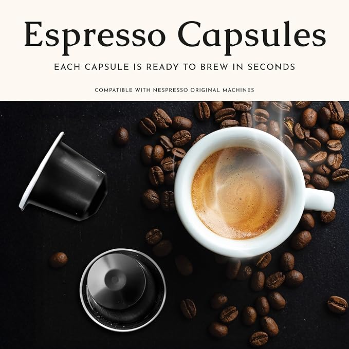 Segafredo Zanetti Espresso Capsules – Aluminum Pods for Nespresso Original Machines – Dark Roast Premium Espresso with a Full-Bodied Aroma – Strong, Intensity 11 – Ovation, 10 Count (Pack of 2)