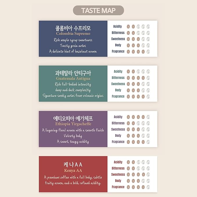 Cold Brew Coffee Concentrate liquid, Single Serve Coffee Sticks, MistyBrew, Imported from Korea, 4 flavors, Premium coffee (4 sticks, Mix)