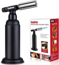 Cadrim Butane Torch, Refillable Pro Culinary Blow Torch Double Fire Cooking Torch and Small Adjustable Flame Kitchen Torch for Creme Brulee, Baking BBQ (Jat black)