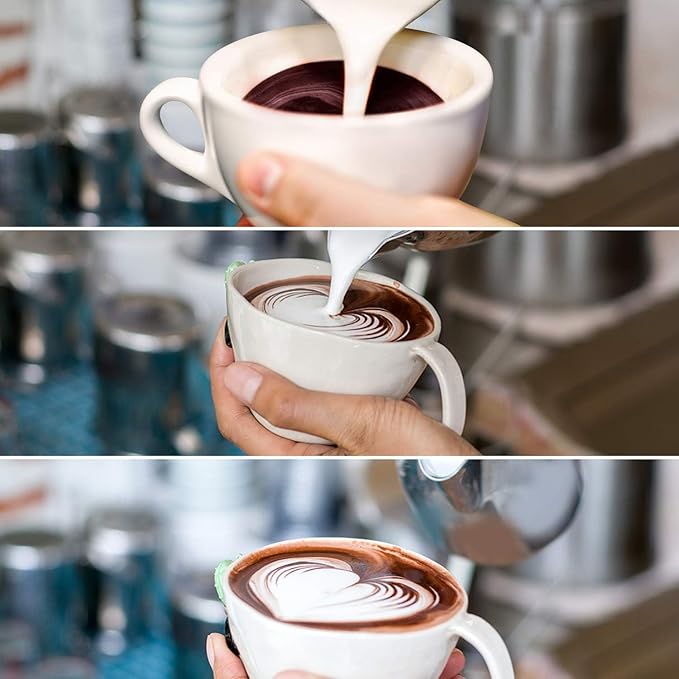 SIKEMAY Milk Frothing Pitcher Cup, 32oz/900ML Milk Frother Cup Stainless Steel Steaming Pitcher Milk Jug Coffee Latte Art Cappuccino Espresso Machine Accessories for Barista Steam Pitchers Tools