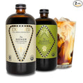 Explorer Cold Brew Coffee Bundle | Low & Regular Caffeine Concentrate | 32 fl oz I Organic Gluten Free Instant Liquid Mix | Iced or Hot | 1:4 Super Concentrated