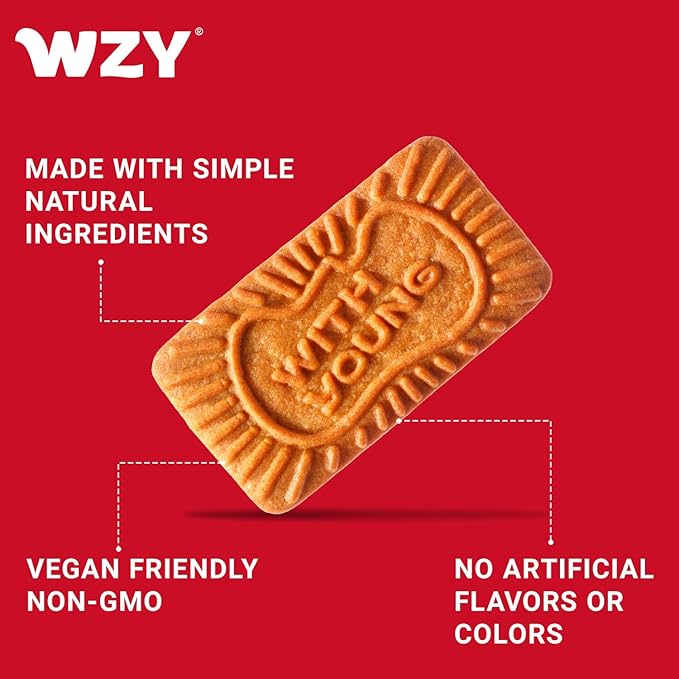 WZY Gourmet Caramelized Biscuit Biscotti Cookies Vegan Non-GMO Project Verified 17.6 OZ (500g) Perfect Crunch for Coffee Tea Snacking & Desserts Crunchy Buttery & Delicious (17.6 OZ (500g))
