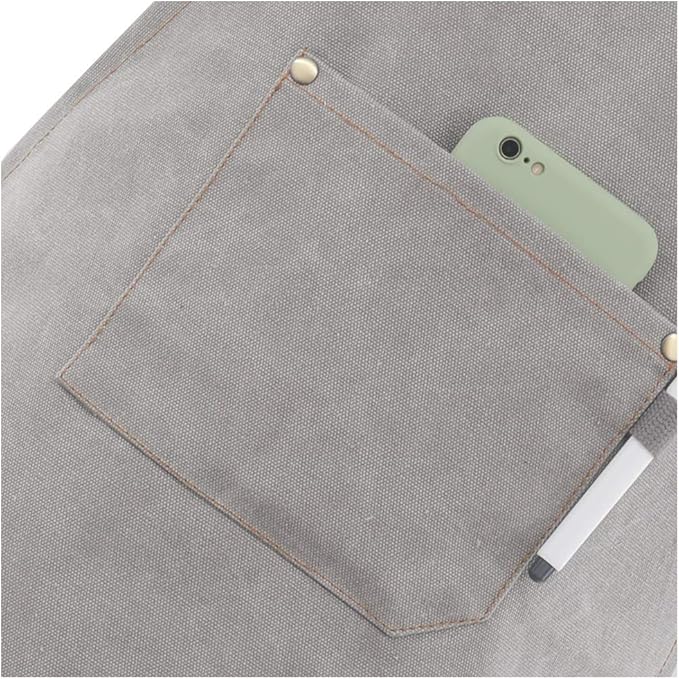 No-Tie Canvas Apron Heavy-Duty 16OZ Work Apron with Front Pocket Extra Long Straps Adjustable M–XXL