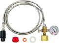 CO2 Tank CO2 Cylinder Quick Connect Adapter Hose with 3500psi Pressure Gauge, CGA320 to TR21-4, Compatible with Fizzi/Onetouch/Jet/AQUA FIZZ Blue Cylinder Soda Water Machine (36in)
