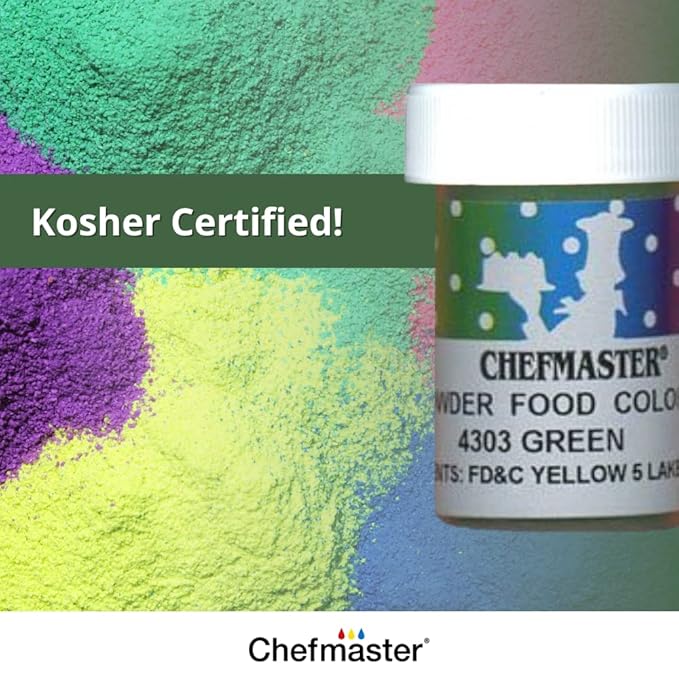 Chefmaster Blue Dry Powder Candy Color | Vibrant Shades | Chocolate, Macarons, Fondant | Decorating | Professional-Grade Dye | Easy-to-Use | Manufactured in USA | 3 grams