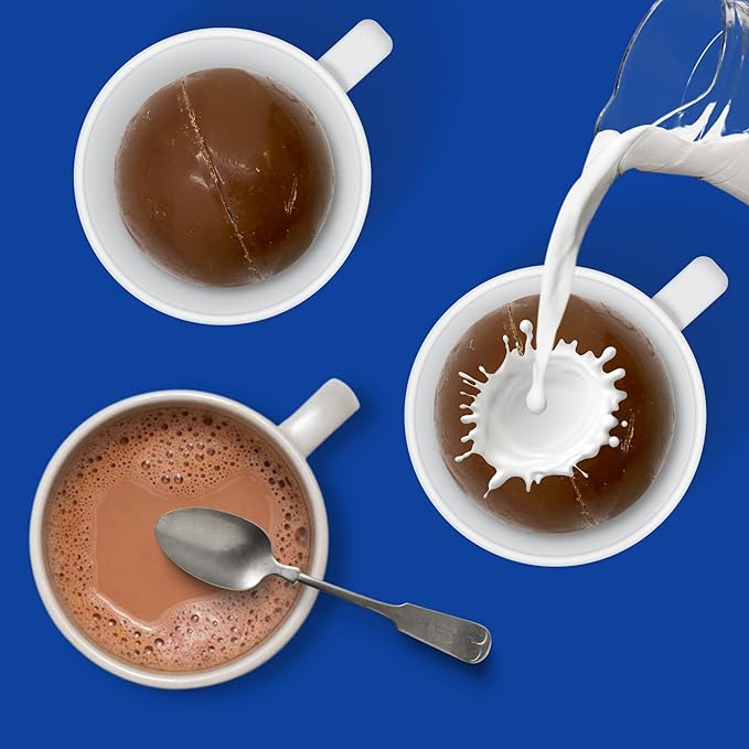 Sweetzo - Hot Chocolate Melting Balls with Mini Marshmallows, Individually Wrapped Cocoa Melts, Dessert Drink, Pack of 3, 1.6 Ounces Each
