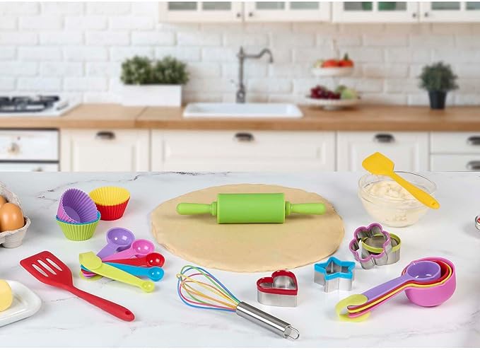 Mrs. Anderson’s Baking Kids Baking Set, Food Safe, Professional Materials, 24-Piece Set