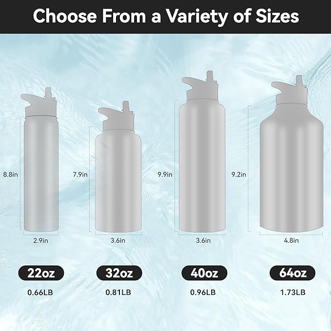 HASLE OUTFITTERS Half Gallon Insulated Water Bottles 64 oz, Stainless Steel Metal Water Jug with 2 Lids Keep Cold 48h/Hot 24h, Leak Proof & BPA-Free Water Flask Jug(Brick Red,1)