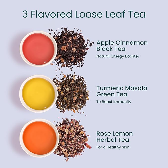 Teaniru, Novelty Tea Gift Box - 1 Carton (Box of 20) | Assorted Loose Leaf Tea Sampler Gift - 3 Flavors in Luxury Gift Box | Bulk Wellness Gifts for Employees, Clients & Family | Brew Hot/Iced