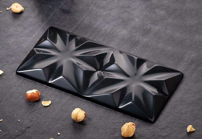 C-CO 6 in 1 Silicone Break Apart Chocolate Bar Mold, Silicone Molds for Wax Melts Non Stick Homemade Protein and Energy Bar Mould, Pack of 2