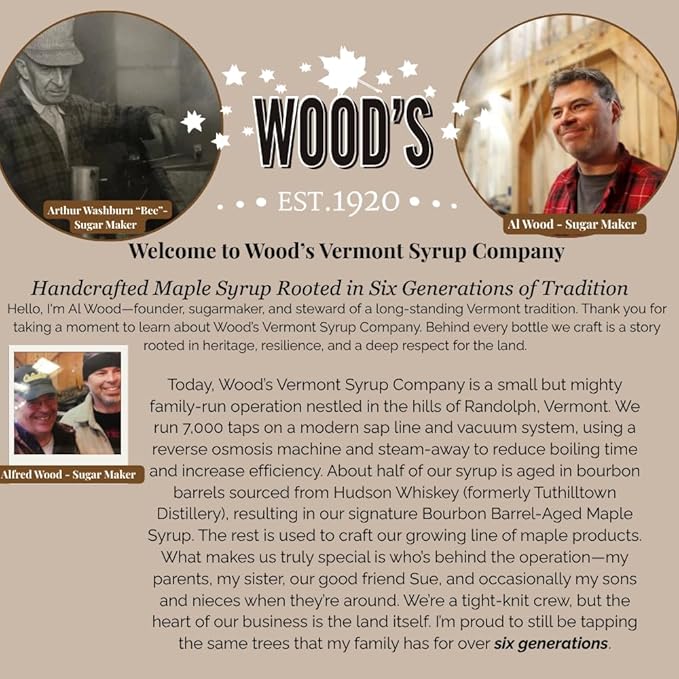WOOD'S “Ghosted” Maple Syrup – Ghost Pepper Infused | Sweet & Spicy Flavor Fusion | Small-Batch Vermont Syrup with Real Ghost Pepper Extract | Vegan, Natural, Eco-Friendly | Great for Cocktails, BBQ, Glazes & More |8.45 Fl Oz (250mL)