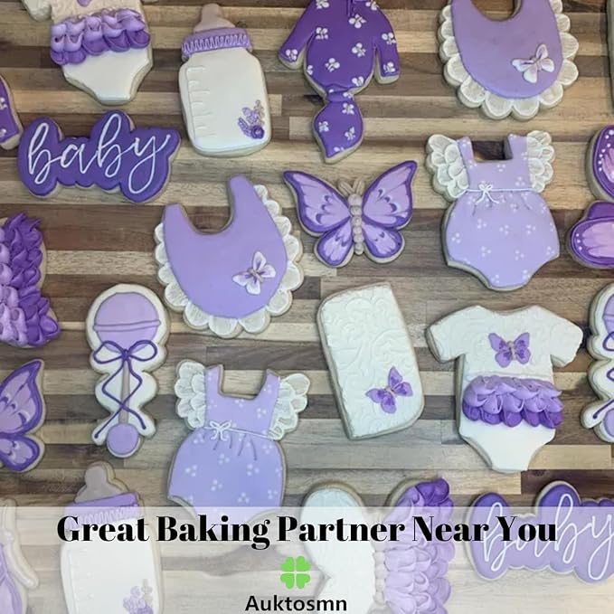 Wildflower Baby Shower Cookie Cutters Set - 7-Piece - Stainless Steel - Dishwasher Safe - Perfect for Baby in Bloom Baby Girl Baby Shower