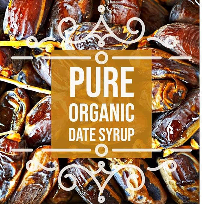 Coachella California Pure Organic Date Syrup By Julian's Valleys, 16 Ounce Squeeze Flip Cap, Gluten-free, Vegan, GMO-Free, Kosher
