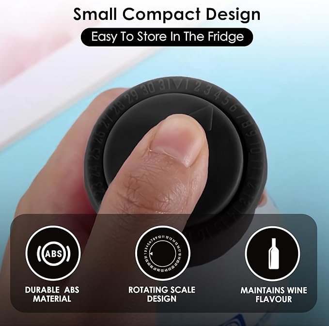 GOCHA | 2 PCS Vacuum Soda Bottle Stopper | Silicone Fizz Keeper | Carbonation Preserver for Soft Drinks & Beverages | Universal Leak-Proof Bottle Cap | (Black)