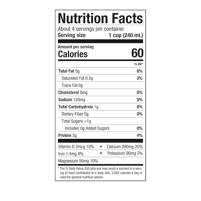 Pacific Foods Hemp Original Unsweetened Plant-Based Milk, Keto Friendly, 32 Fl Oz (Pack of 12)