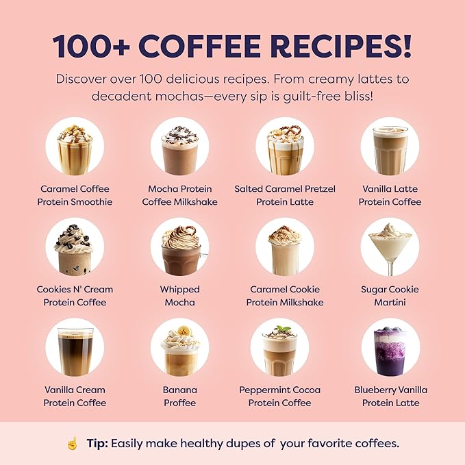 Hazelnut Protein Iced Coffee - Premium Whey Protein & Instant Iced Coffees - 100% Natural Cold Brew Coffee - Zero Artificial Flavors & Sweeteners, 80 mg Caffeine Per Serving, 0g of Sugar, 20 Servings