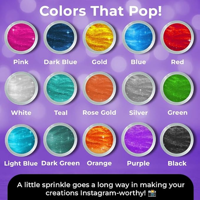 Bulk 20g Purple Edible Glitter for Drinks | Premium Edible Glitter for Cakes, Cocktails, Purple Cake Decorating Decorations Food Grade, Vegan, Kosher, Halal, Gluten Free - Made in USA