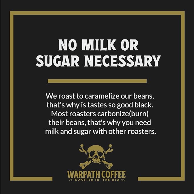 Warpath Coffee Medium Roast Ground Coffee, Summer Blend, High Caffeine, Extra Strong Roasted 100% Arabica Coffee Ground Beans, Caribbean Inspired Blue Mountain Blend, Created by Navy SEALs, 12oz