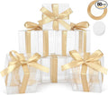 COTOPHER 60 Pcs Clear Boxes for Favors, 3x3x3 Inches Clear Gift Boxes PET Material Party Favor Boxes Plastic Small Gift Boxes with Lids, Candy Boxes for Wedding Favors Baby Shower
