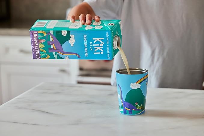 Kiki Milk Plant Based Milk - Organic Unsweetened Kiki Milk - Calcium & Magnesium Source - Gluten Free, Gum Free, GMO Free, Dairy Free, Soy Free, Glyphosate Free - Shelf Stable - (32 oz • Pack of 6)