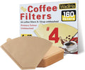 Disposable Coffee Paper Filters, 160 Pcs #4 Cone Coffee Filter 8-12 Cup (Natural Unbleached) for Ninja Coffee Maker