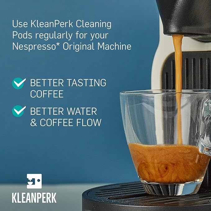 50 Cleaning Pods Compatible with Nespresso Original Machines I Cleaning Kit for Better Tasting Coffee I Coffee Machine Cleaner I Easy and Safe to Use