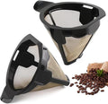 2 Packs Reusable Coffee Permanent Filters for Ninja Bar Brewer, Replacement Basket Filter Compatible with CM305, CP301, CP307C,CM401 Coffee Makers