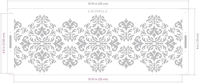 Long Border Cake Stencil, 4" x 12.75" (Belles)