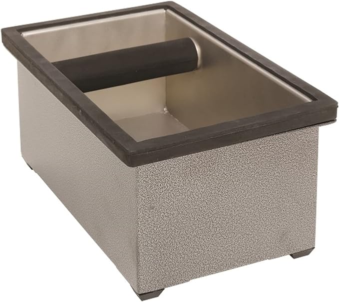 Rattleware Stainless Steel Knock Box - Ideal for Home, Cafe, Restaurant, Hotel, Office, or Commercial Establishment - Heavy Duty Knock Box Trusted By Baristas Worldwide (9" x 5.5" x 4")