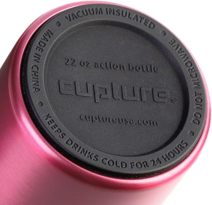 Cupture Action Bottle with Handle - Stainless Steel Vacuum-Insulated, 22 oz